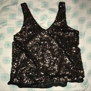 All over sequined top